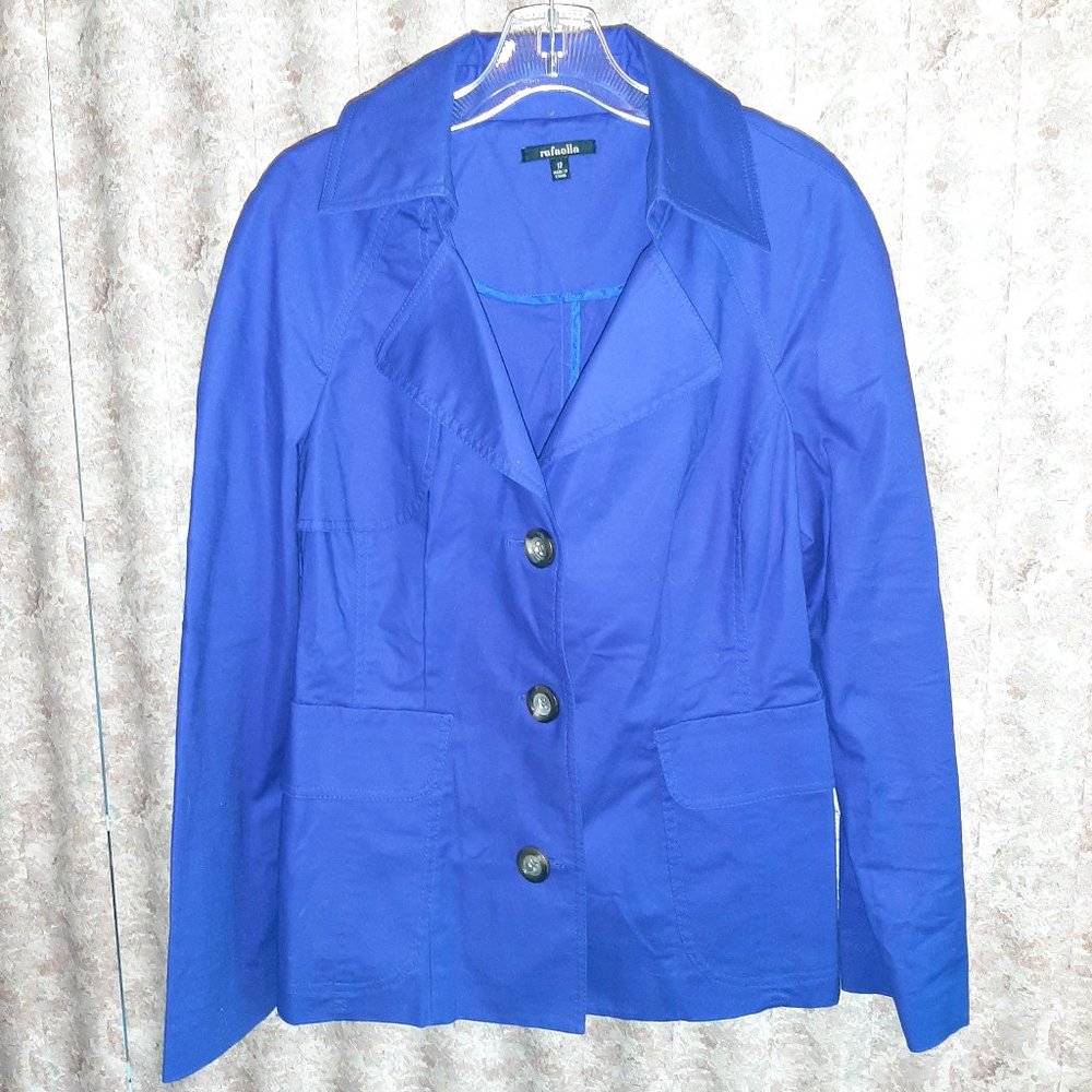 Short blue/purple trench size 12